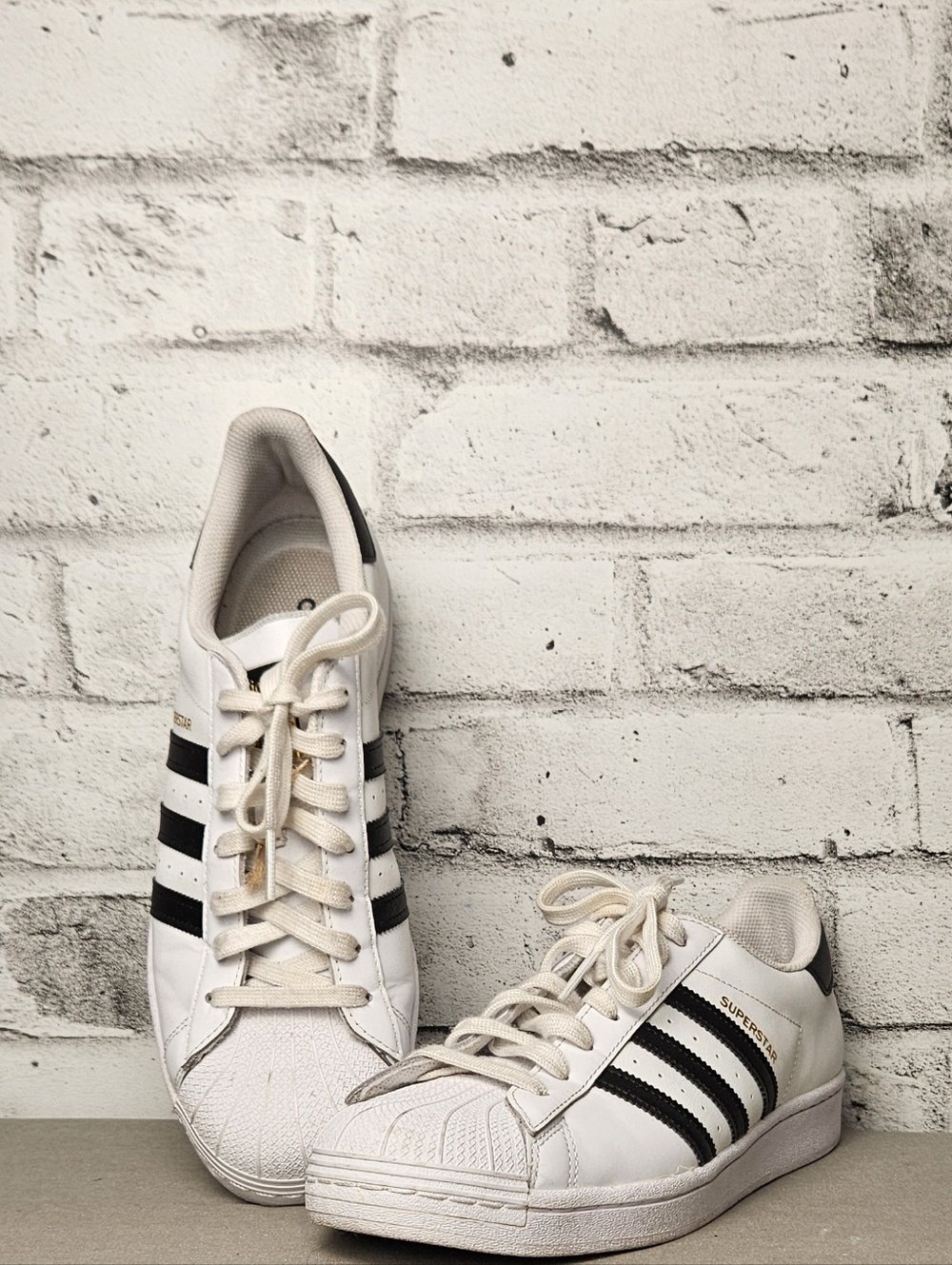 Adidas Superstar White Black Shell Toe Sneakers Mens 10.5